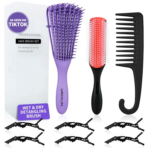 UREELIN Hair Brush set for Curly, Detangling Hair Brush for Afro...