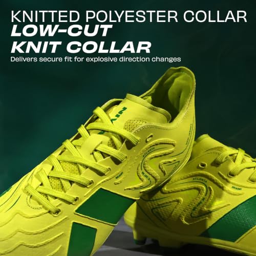 Image of Nivia Ashtang 3.0 Football Studs for Men, TPU Fusion Upper, 3D Emboss Control Texture, Knitted Collar, TPU Multi-Round Stud Outsole, Firm Ground Football Shoes