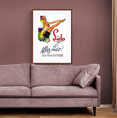 Cabaret Lido Paris Affiche Poster Reproduction - Format 50X70 cm Papier Luxe 300 GR - Vente du fichier numérique HD Possible Nous Consulter (Boutique :...