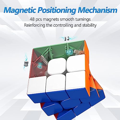Image of Moyu Rs3M 2020 Cube - Professional Speed Cube For Fast Solve | Enhanced Magnetic Design, Smooth Turns | Ideal For Speedcubing And Competition | Premium Puzzle Toy, Kids