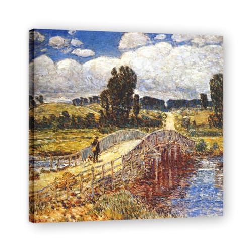 Reproductions Tableau sur Toile Childe Hassam Peinture Paysage Cadre Interne 60cm