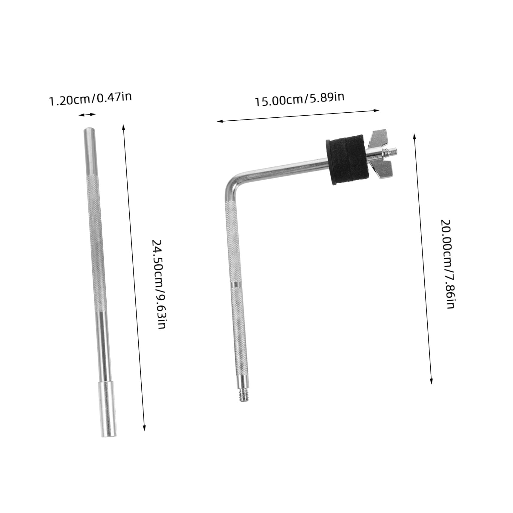 Toddmomy Cymbal Boom Bracket Metal Drum Cymbal Boom Arm Attachment Stable Extension Clip for Music Instruments