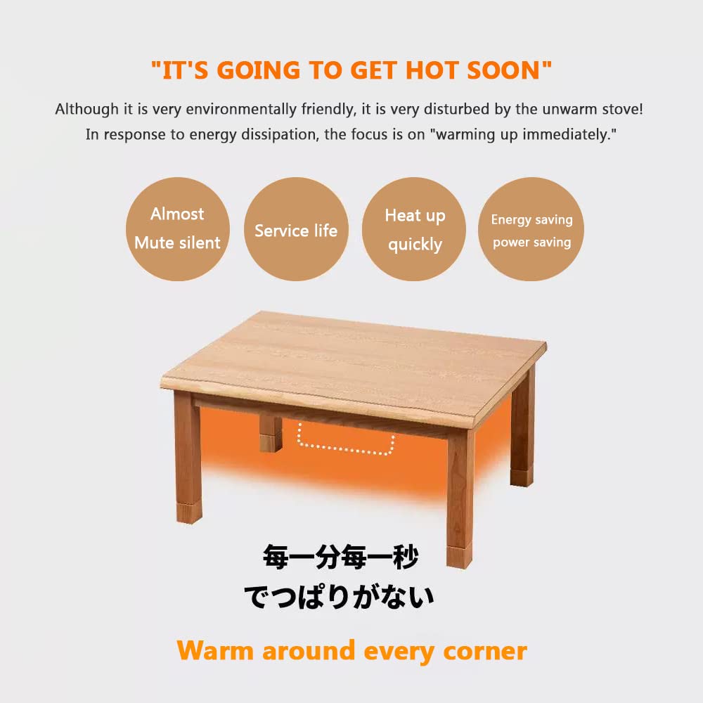 Japanischer Stil Warmer Tisch für Ofen Tisch, beheizter Tatami Laptop Bett Tablett Tisch, Bettdecke für Ofen Tisch, Tatami beheizter Tisch,A