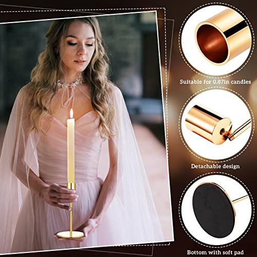 15 Pcs Candle Holders Set Matte Candlesticks Holders Decorative Taper Candle Holders Modern Metal Candelabras For Wedding Dinning Anniversary Home Christmas Party Decor Table Centerpiece (Gold) #TOP2