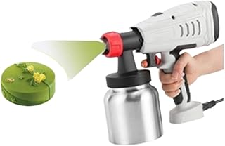 800W Chocolate Spray Gun,Cake Decorating Airbrush Kit, 2 Spray Nozzles, with 800ml Large Capacity Container for DIY Pastry, Frosting, Chocolate