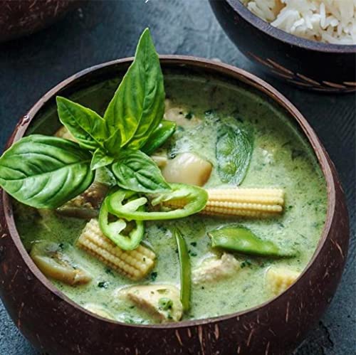 Image of EL The Cook Green Thai Curry Paste - Medium | 100% Veg & Natural | Make Restaurant Style Chicken, Fish, Prawn, Vegetable, Tofu Thai Curry Fresh at Home | 50g Pack Serves 4-5 | Ready to Cook | 2 Pack