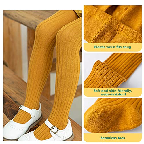 6 Pack Baby Toddler Girls Tights Solid Knit Cotton Leggings Pants Winter Warm Stocking Pantyhose Toddlers Child 2-12T #TOP2