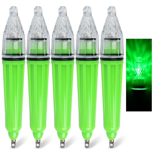 SILANON Deep Drop LED Fishing Light Underwater Waterproof Fishing Light Night Flashing Fishing Lure Light Attractants Fishing Lamp Tools for Attracting Bait Lures 5 Colors