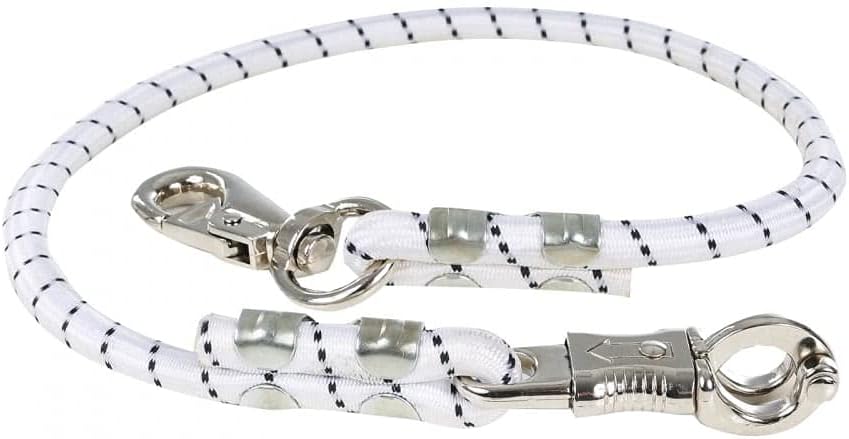 Horze Elastic Tie Strap - White/Black - 20 in