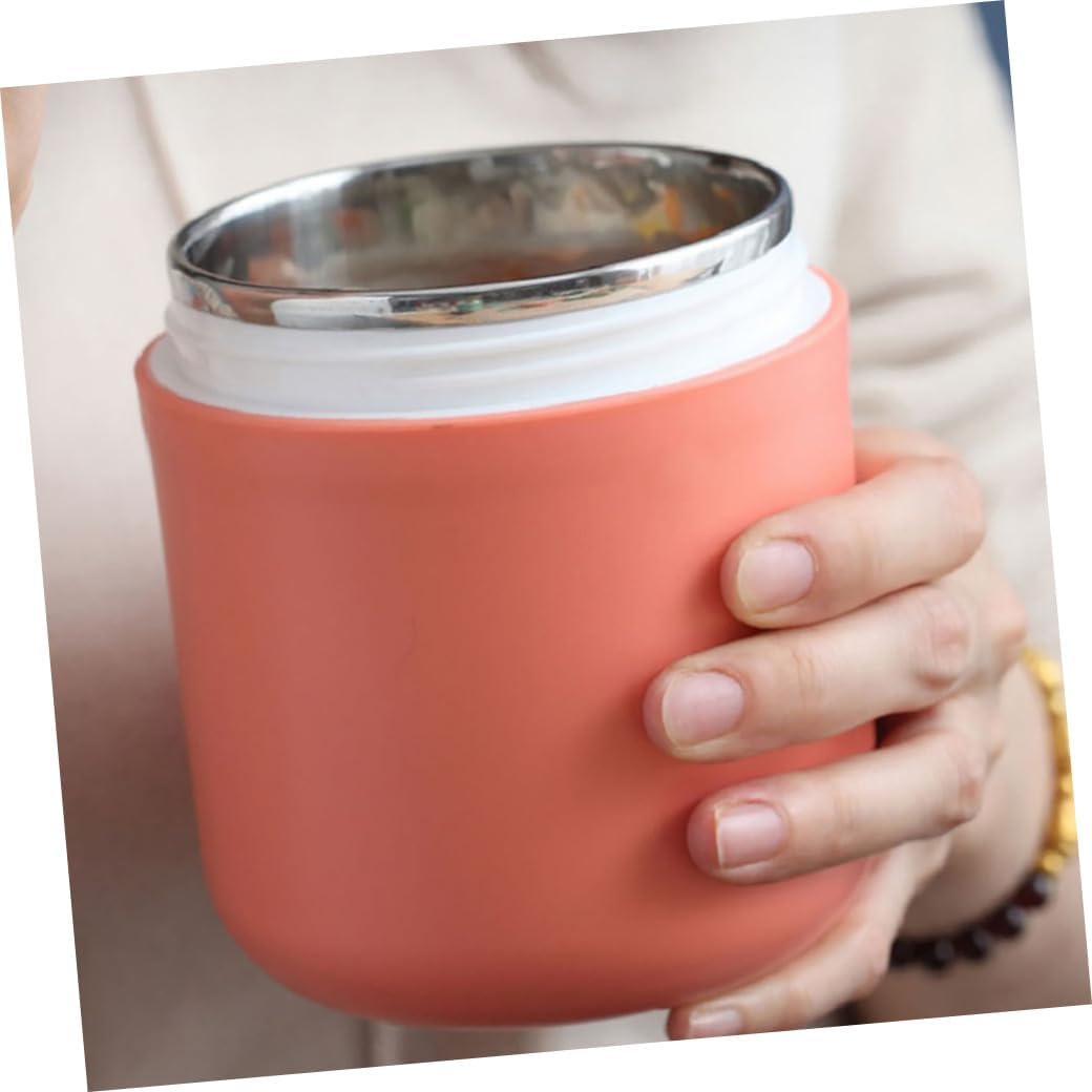 2pcs Slim Insulated Soup Cup Steel Sealed Lunch Container for Home Canteen Cup