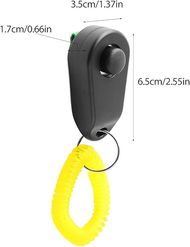 Miniatura 8 de Clicker de entrenamiento para perros, duradero y ligero para entrenamiento de mascotas con anillo para el dedo y correa de muñeca, clicker para