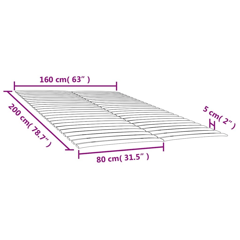 vidaXL Doghe di Ricambio per Letto con 48 doghe 2 pz 80x200 cm