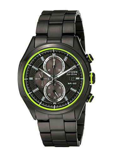 Drive from Citizen Eco-Drive Men's Black Ion Plated Chronograph Watch with Date,...