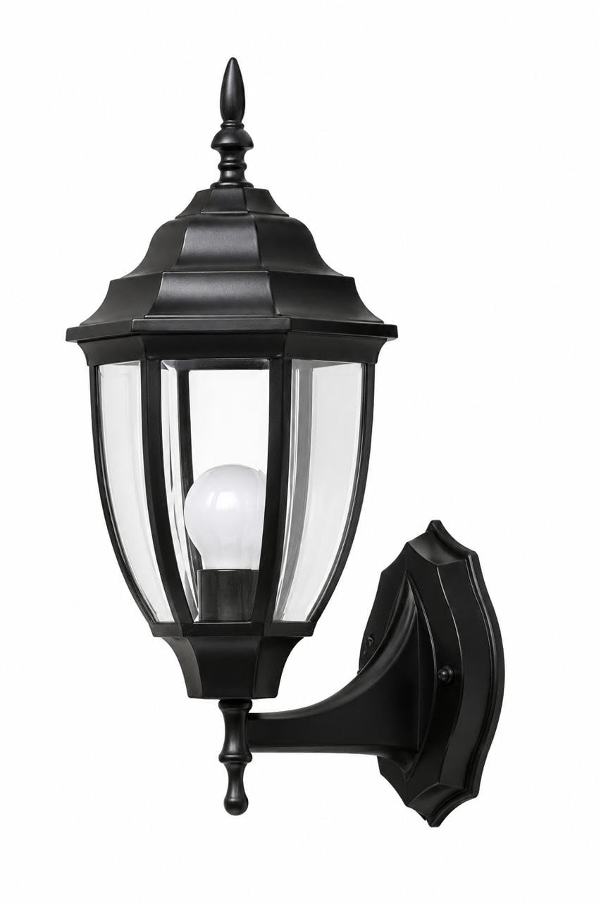 Outdoor Wall Lamp & Gate Light for Home, Villa, Garden, Balcony, Entrance, Gate Pillar & Boundary Wall | Premium Metal Body with Clear Glass | Decorative Exterior Light | (Bastion WL)-image-14