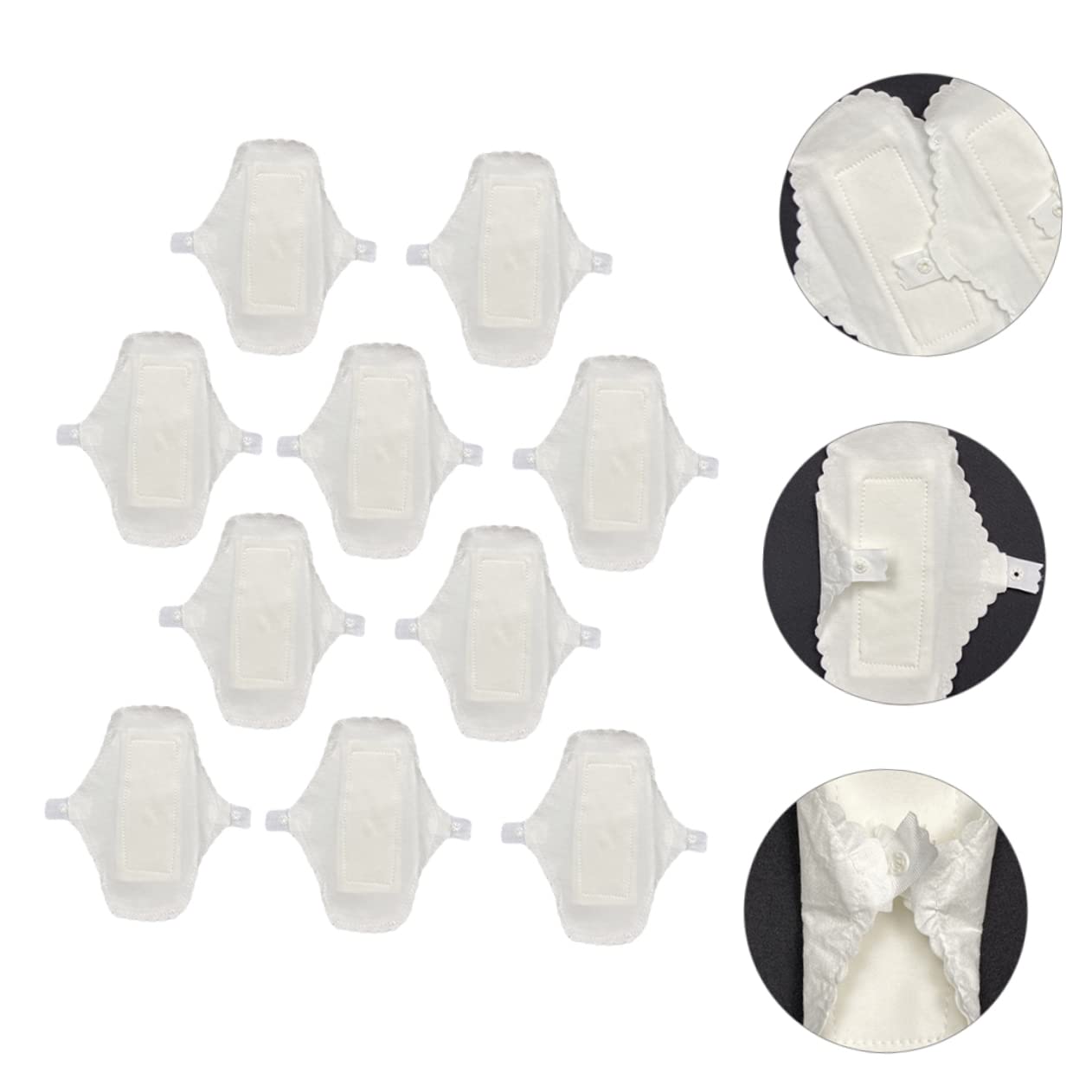 FOMIYES Lot de 2 Serviettes Hygiéniques Réutilisables en Coton pour Femmes Et Filles 10 Pièces
