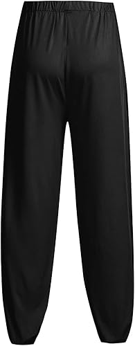 Miniatura 5 de Shiyingl Men's Sweatpants Casual Lightweight Quick Dry Joggers Oversized Loose Fit Gauze Pants Sport Elastic Waist Trousers