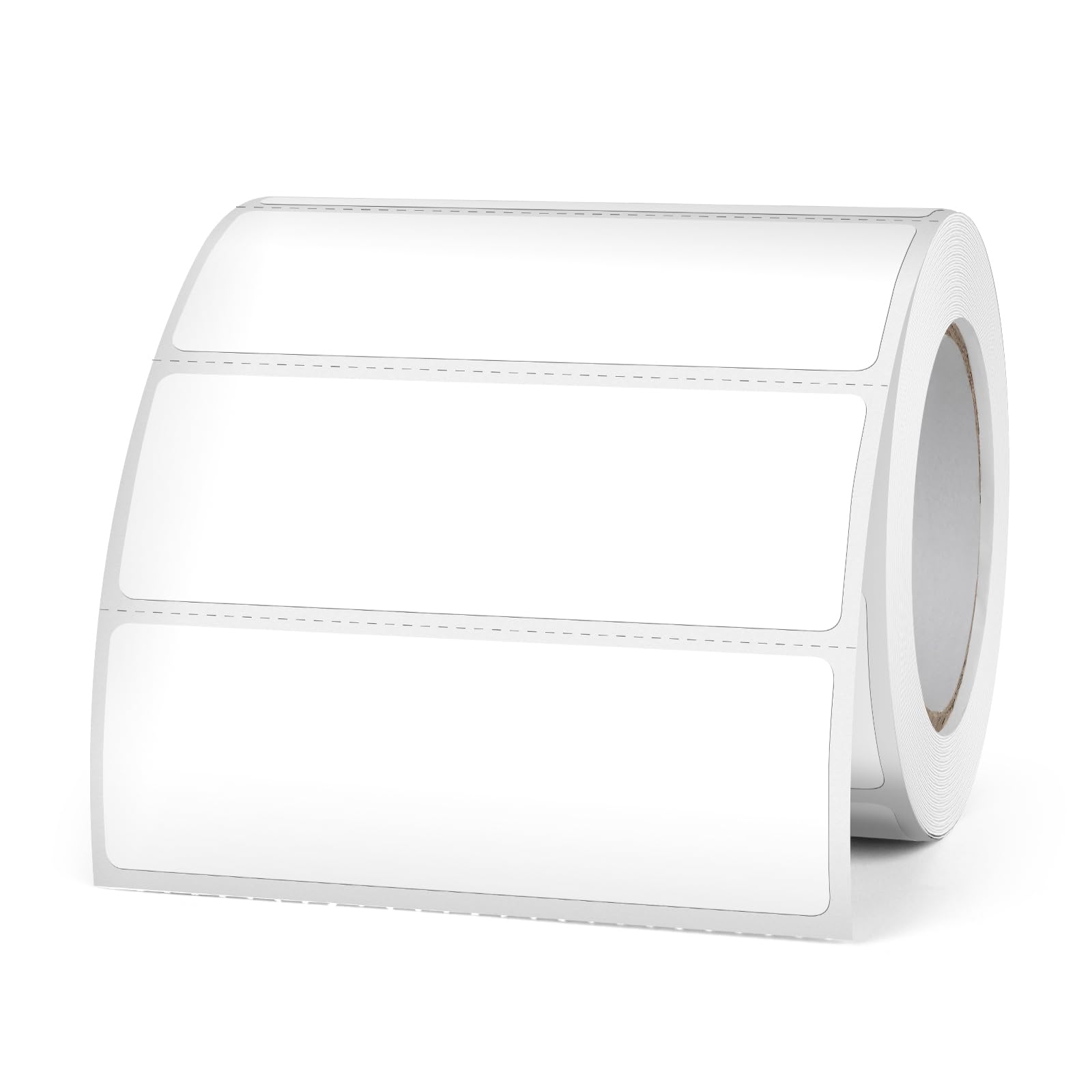 FINDAT White Thermal Labels 1 × 3 Inch Vinyl Rectangular Waterproof Direct Printer Sticker Self-Adhesive Perforated Postage Tag for Logo DIY Barcodes