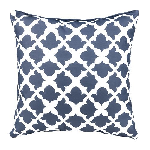 Gardenista Garden Outdoor Scatter Cushion | Patio Rattan Chair Furniture Arabesque Patterned Pillow | Water Resistant | Hypoallergenic Hollowfibre Filled (Charcoal, 45x45cm)