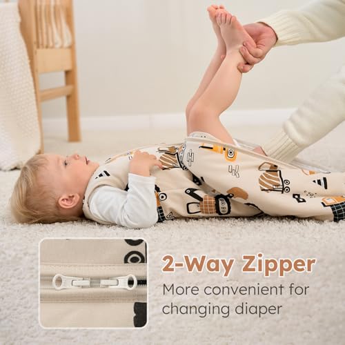 Image of Yoofoss Baby Sleep Sack 18-24 Months, 1.5 Tog Baby Wearable Blanket with 2-Way Zipper, 100% Cotton Organic Fabric Winter Infant Sleeping Sack, Warm Soft Comfy