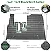 Golf Cart Floor Mat for Yamaha G29 Drive, Upgraded Non-Slip Full Coverage Liner Mats Replacement Thick Rubber, Fits Yamaha Drive (Gen1), G29, YDR, Adventurer (2007-2016)-Black Trim
