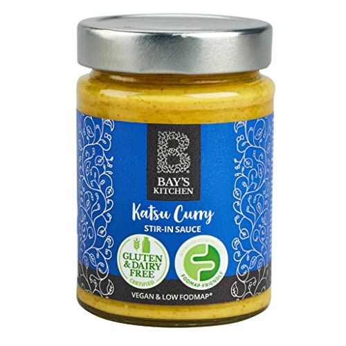 Bay's Kitchen Low FODMAP Ready To Cook Katsu Curry Stir-in Cooking Sauce, Gluten-Free, IBS-Friendly and suitable for Vegans (260g jar)