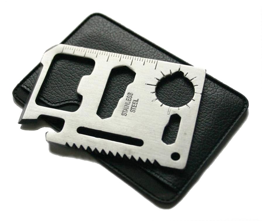 Geek Lab Stainless Steel Bottle Opener 11 In 1 Multi Function Credit Card Style Survival Tool Kit-image-14