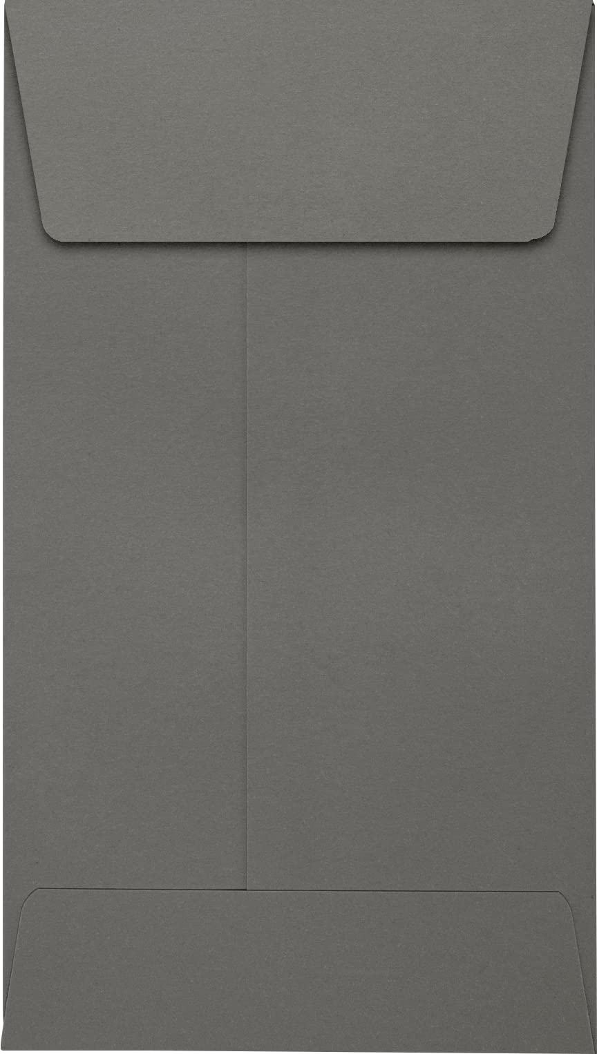 LUXPaper #5 1/2 Coin Envelopes | Peel & Press | 3 1/8" x 5 1/2" | Smoke Gray | 80lb. Text | 50 Qty