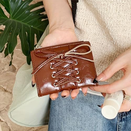 Women Wallet with Card Holder Short Purse PU Leather Wallet Simple Change Purse Lovely Bows Wallet Coin Purse2