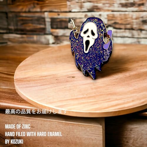 Image of Ghost Face Pin Ghost Face Enamel Pin Scream Pin Halloween Pin Scream Ghost Face Enamel Pin Call Me Brooch Halloween Lapel Pins Horror Movie Badge Halloween Spooky Pin