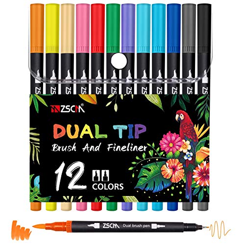ZSCM Dual Brush Colored Pens: Quality Markers for Bright Futures