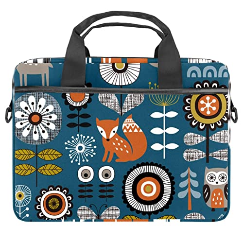 Sac à bandoulière pour ordinateur 13 à 14.5 pouces à motif feuille coloré