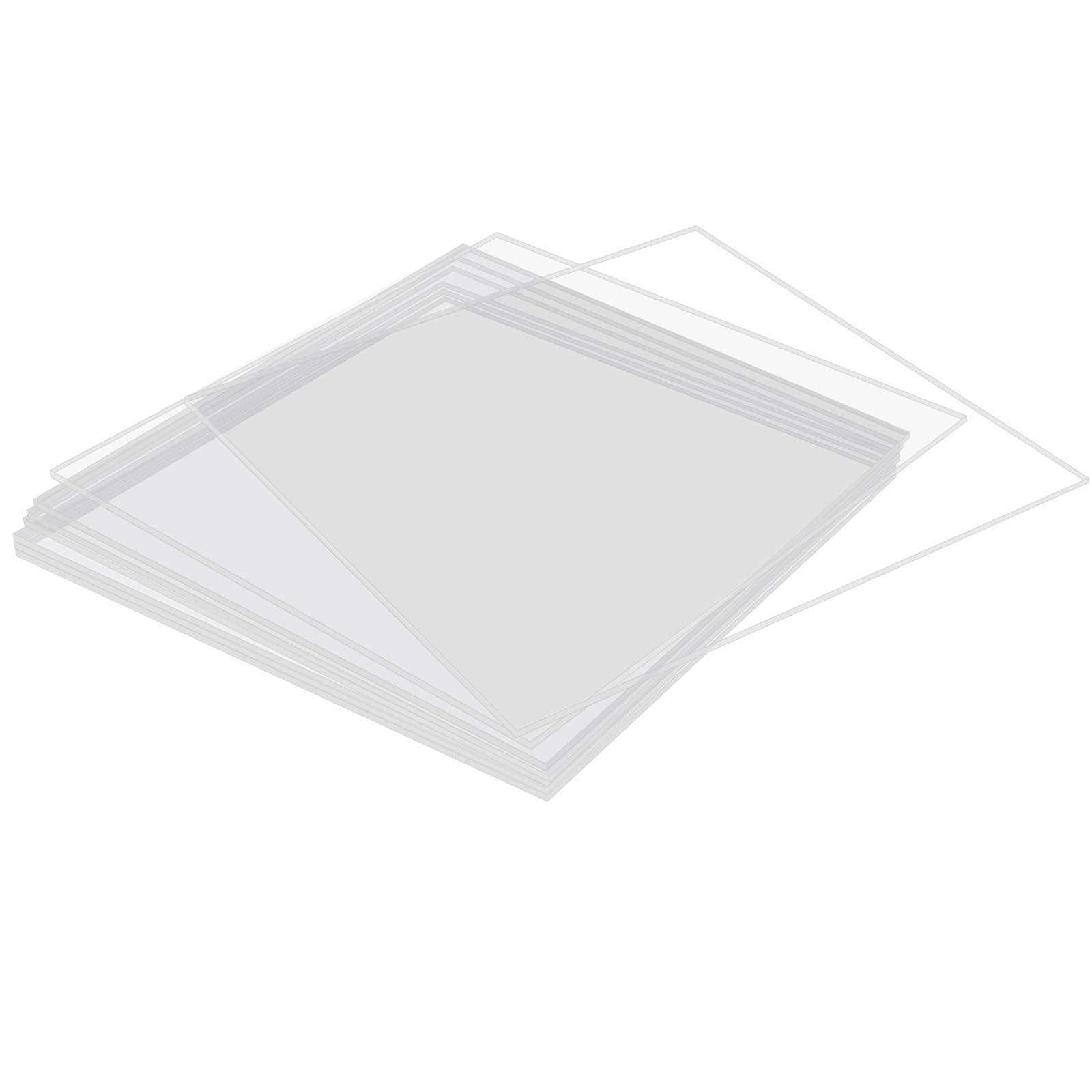 TAICHEUT 8PCS 300 x 300 x 3mm Clear Acrylic Sheets, Square Plastic Board for Picture Frame Craft DIY, Printing