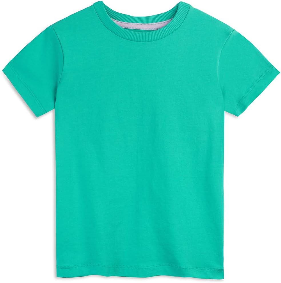 Mightly Girls' Crewneck Short Sleeve T Shirts | 100% Organic Cotton, Colorful Casual Clothes, Soft & Basic Crewneck Tee - Image 5