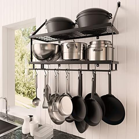 KES 30-Inch Kitchen Pot Rack Cover