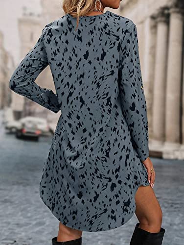 Image of OM SAI LATEST CREATION Western Dress || Rayon All Over Leopard Printed Western Dresses for Women || Roll Up Sleeve & V-Neck A-Line Dress || Summer Short Dresses for Women.