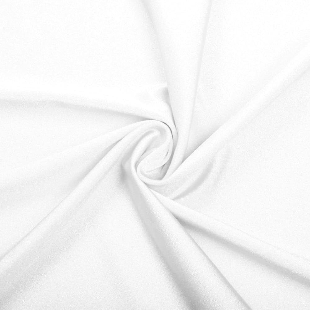 Barcelonetta | Poplin Fabric for Sewing | Poly Poplin | 100% Polyester | by The Yard | 60" Wide Roll | Arts and Crafts Supply (White, 20 Yard)