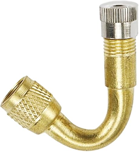 Miniatura 2 de Modengzhe 4 Pcs adaptadores de extensión de vástago de válvula de neumático de 45 grados, extensores de válvula de latón H62 para neumáticos de