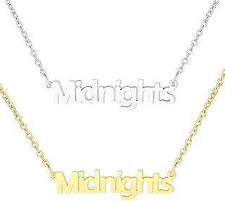 2 PCS TS Inspired Necklaces for Girls Women, 1989 SWIFTIE Folklore Lover Reputation RED SpeakNow FEARLESS EARS Necklace Outfit