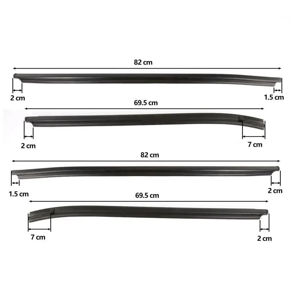 Gumowa uszczelka do drzwi samochodowych, 4 szt., listwa uszczelniająca do okien, do Toyoty, Hilux Sr5, Vigo Mk6, pickup, 4 drzwi, 05-15, listwa wykończeniowa, gumowe paski uszczelniające