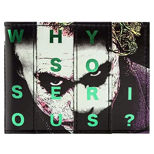 The Dark Knight The Joker Why So Serious? Billetera/Cartera Bi-Fold Porta-ID & Tarjetero, Negro