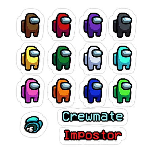 msgolbi 3 PCS Stickers Among Us - Complete Sticker Sheet Parody | LimitedDesigns Sticker Waterproof Vinyl Stickers for Laptop Phone Skateboard Water Bottles Bicycle Decal