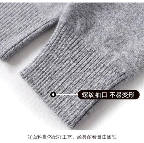 Men's Round Neck Knitted Sweater Long Sleeve Knitted Pullover Jumper Slim Fit Pullover4