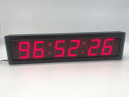 Miniatura 2 de AZOOU 2.3 "de alto carácter LED reloj de pared LED temporizador digital cuenta regresiva y hacia arriba por control remoto IR color rojo