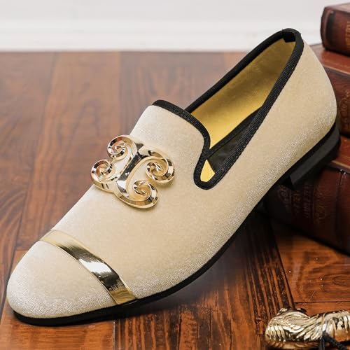 Men's Fashion Formal Velvet Loafers and Wedding Dress Shoes for Men, Penny Slip-On Smoking Luxury Men Casual Shoes4