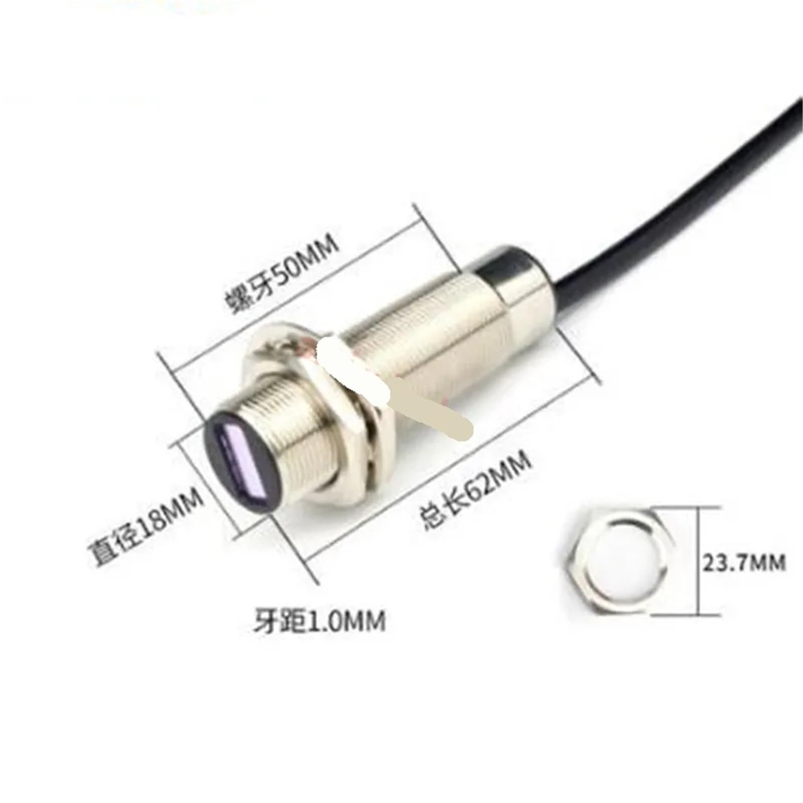 Czujnik fotoelektryczny M12 M18 z odbiciem rozproszonym do dużych odległości (M12 Pnp Open)