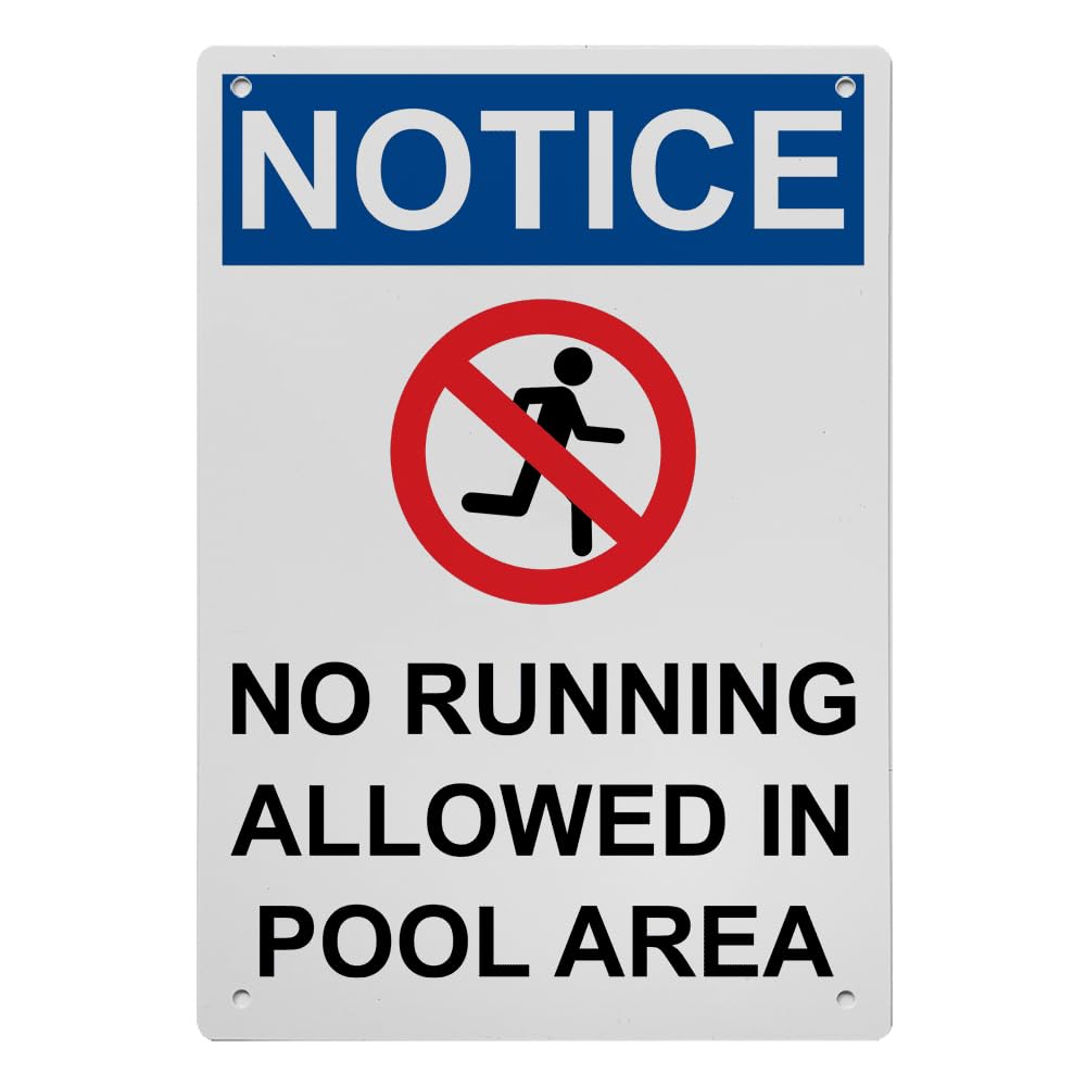 OSHA No Running Allowed Sign, 8.5 x 11 in