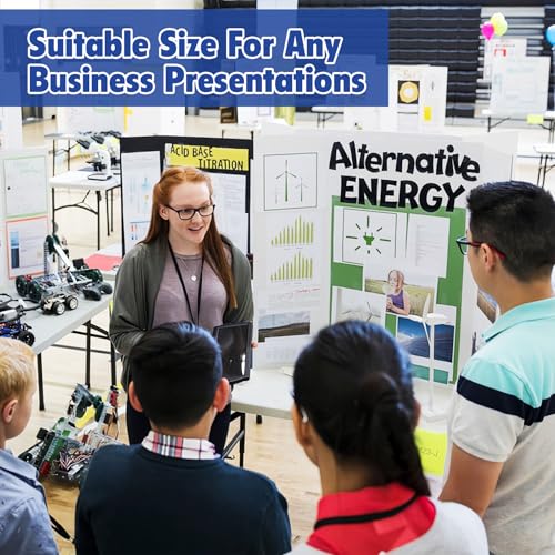 Trifold Poster Board,24 Pack 24\" x 16\" White Corrugated Poster Boards,Display Board,Perfect for School Projects, Science Fairs, Event Displays, and Business Presentations - Thumbnail 5
