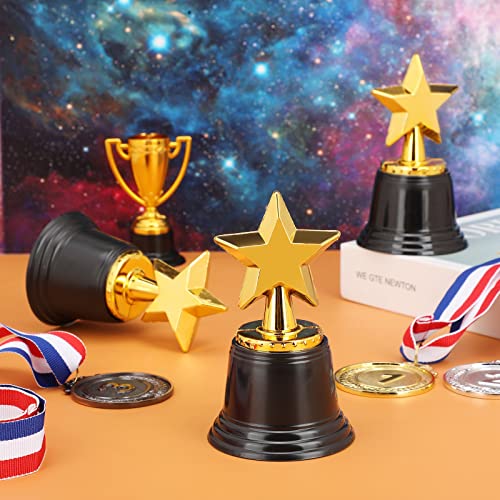 Jerify Mini Star Trophy Awards Bulk 4.7 Inch Gold Trophy Awards Plastic Trophy Cup For Kids Party Favors Soccer Football Game Winning Prize Competitions Carnival Rewards Kids Adults (36 Pcs) #TOP5