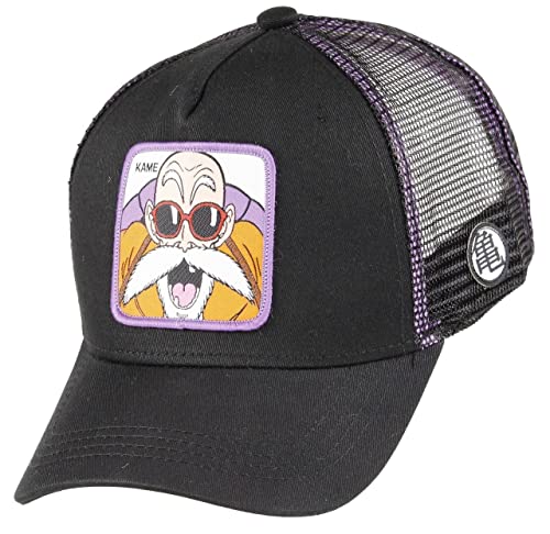 Casquette Capslab Muten Roshi Dragon Ball Z de style trucker vintage noir