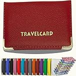 HITHIKA - New Leather Oyster Travel Card Bus Pass Holder Wallet Rail Card Cover CASE (Maroon)